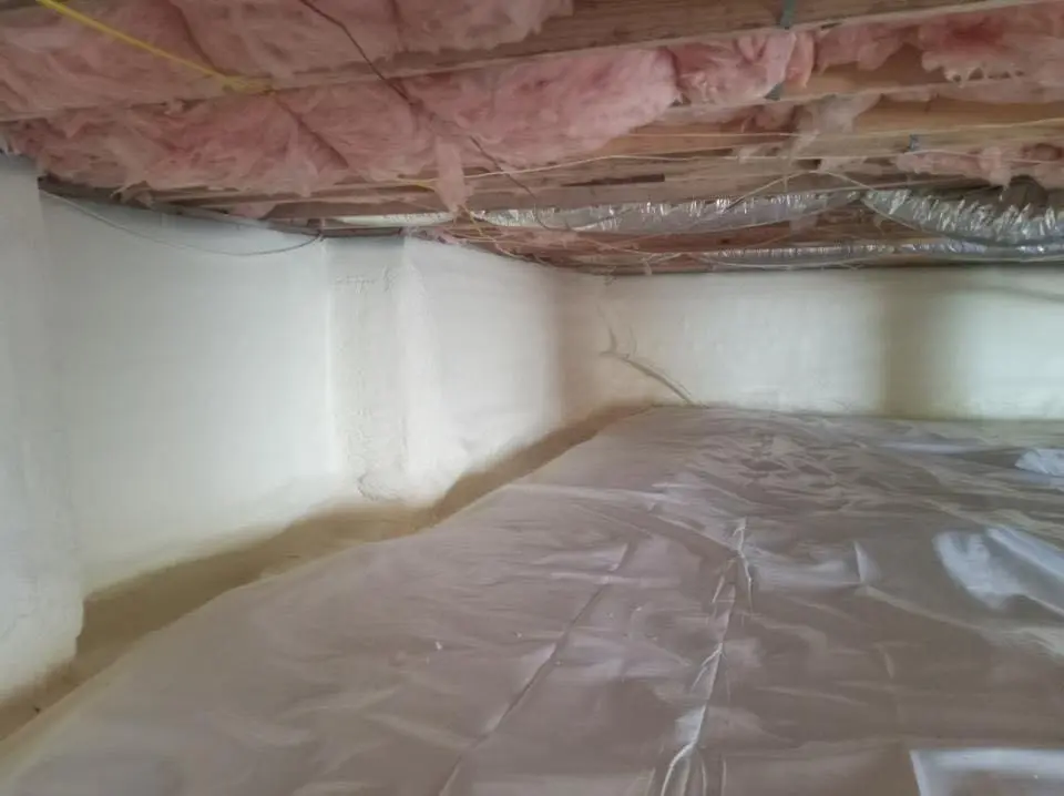 Crawl space encapsulation with closed-cell spray foam for Attic Insulation in Marlow Heights